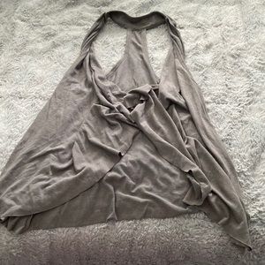 Plain dark grey little Shaw/ cardigan for children